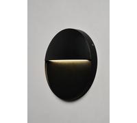BHS Lighting Orvi 16cm Round Outdoor Wall Light in Black BHS Lighting Black