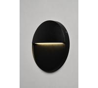 BHS Lighting Orvi 16cm Round Outdoor Wall Light in Black BHS Lighting Black