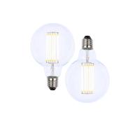 BHS Lighting Pack of 2 6W E27 Edison Screw Globe Bulb in Clear BHS Lighting Clear