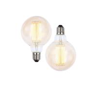 BHS Lighting Pack of 2 Gold Tint 6W E27 Edison Screw Globe Bulb BHS Lighting Gold