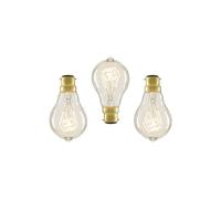 Bhs Lighting Pack Of 3 40W B22 Bayonet Cap Gls Bulb In Clear Clear One Size