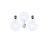 Pack of 3 4W B22 Bayonet Cap Globe Bulb BHS Lighting Clear One Size