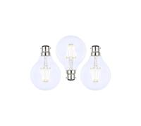 Bhs Lighting Pack Of 3 4W B22 Bayonet Cap Globe Bulb In Clear Clear One Size