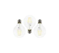 Bhs Lighting Pack Of 3 4W E27 Edison Screw Globe Bulb In Clear Clear One Size