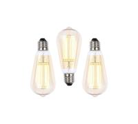 BHS Lighting Pack of 3 Gold Tint 6W E27 Edison Screw Tear Drop Bulb BHS Lighting Gold
