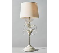BHS Josefine Leaf Metal Table Lamp - Cream