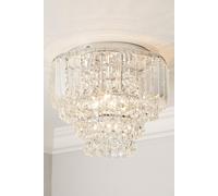 Paladina Small Flush Ceiling Light BHS Lighting Silver One Size