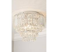 Bhs Lighting Paladina Small Flush Ceiling Light In Silver Silver One Size