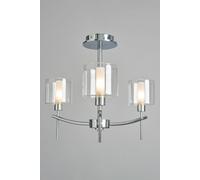 BHS Lighting Ramona Chrome Flush Bathroom Ceiling Light in Silver BHS Lighting Silver