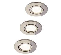 Bhs Lighting Ruva 3 Pack Circular Fire Rated Spot Light In Silver Silver One Size