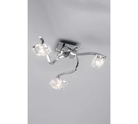 BHS Lighting Small Bella Flush Ceiling Light in Metallic Silver BHS Lighting Metallic Silver
