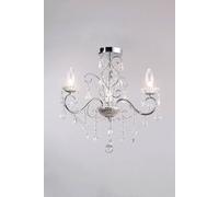 BHS Lighting Small Daphne Chandelier in Metallic Silver BHS Lighting Metallic Silver