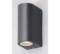 Bhs Lighting Smithe Outdoor Up And Down Wall Light In Black Black One Size