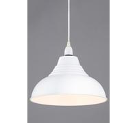 BHS Lighting Steel Diner Easy Fit Light Shade in White BHS Lighting White