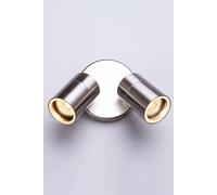 Bhs Lighting Twin Jared Steel Outdoor Wall Light In Metallic Silver Metallic Silver One Size
