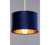 BHS Vera Navy Velvet Easy Fit Lampshade - 30cm