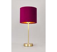 BHS Velvet Raspberry Red Table Lamp