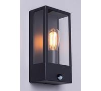BHS Lighting Wallace Outdoor Wall Light with Sensor in Black BHS Lighting Black
