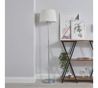 BHS Louisa Touch Floor Lamp - Chrome & White