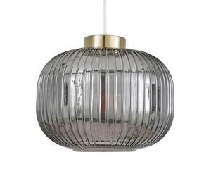 BHS Lyna Easyfit Satin Brass Smoked Glass Shade