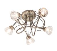 BHS Marianne Large Flush Antique Brass Ceiling Light