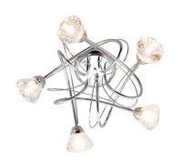 BHS Marianne Large Flush Chrome Ceiling Light