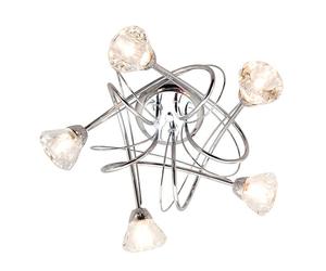 BHS Marianne Large Flush Chrome Ceiling Light