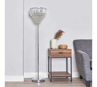 BHS Monroe 3 Light Multihead Floor Lamp - Chrome