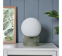 BHS Orbi Opal Glass Table Lamp - Green