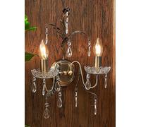 BHS Paisley 2 Light Wall Light Brass