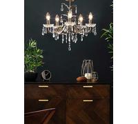 BHS Paisley 5 Light Flush Ceiling Light Brass