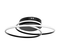 BHS Pei Rings LED Flush Satin Black Ceiling Light