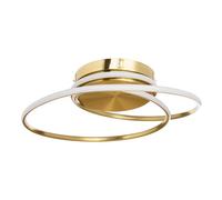 BHS Pei Rings LED Flush Satin Brass Ceiling Light