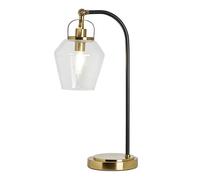 BHS Saskia Bubble Glass Arc Satin Brass Table Lamp