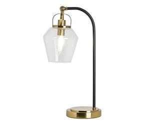 BHS Saskia Bubble Glass Arc Satin Brass Table Lamp