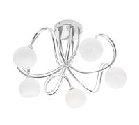BHS Soni Large Flush Chrome Ceiling Light