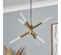 BHS Sputnik Metal 6 Light Ceiling Light - Brass
