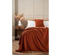 BHS Teddy Bear Fleece Throw in Orange Bhs Orange