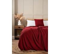 BHS Teddy Bear Fleece Throw in Red Bhs Red