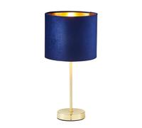 BHS Velvet Navy and Brass Table Lamp