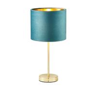 BHS Velvet Teal and Brass Table Lamp