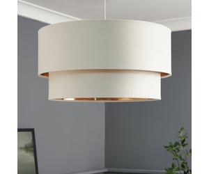 BHS Vera Ivory Velvet 2 Tier Lampshade - 50cm