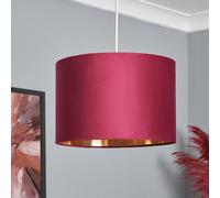 BHS Vera Red Velvet Easy Fit Lampshade - 30cm