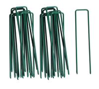 BHSDZX 20 Pack Garden Stakes 6 Inch Heavy Duty Weed Membrane Pegs U Shaped Metal Garden Pins for Netting Weed Control Fabric