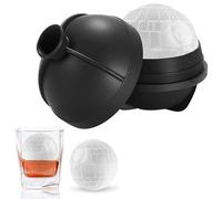 BHSDZX Ice Cube Moulds Death Star Ice Ball Maker 2.5"" Silicone Ice Cube Mold Trays with Built-in Funnel for Whiskey Cocktail Cool Drinks 1Pack