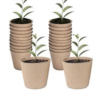 BHSDZX Seedling Pot Biodegradable Plant Pots Round Fibre Seed Pots 50 Pcs Germination Nursery Starter Pot for Plant Cultivation Compostable Containers