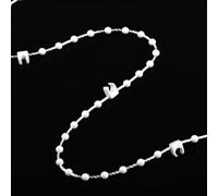 BHSTTNIXP 10m Vertical Blind Chain with 89mm Bead,Vertical Blinds Repair Part for Blind Chain Replacement,White