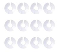 BHSTTNIXP 12 PCS White Radiator Pipe Covers,Radiator Cover,0.66 inch Water Pipe Covers,15 mm PP Radiator Pipe Collars Decoration