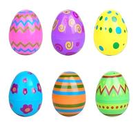 BHSTTNIXP 12Pcs Plastic Easter Eggs, Fillable Empty Eggs Bulk for Easter Egg Hunt, Colorful Printed EasterBasket Stuffers, Decorative Candy Storage Egg for Party Bag Fillers