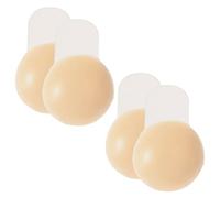 BHSTTNIXP 2 Pairs Sticky Bra,Silicone Bra,Invisible Strapless Bras for Women,Silicone Boobtapes Push-up for Wedding Bar Party Backless Clothes Beige